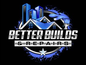 Better Builds & Repairs logo with house icons